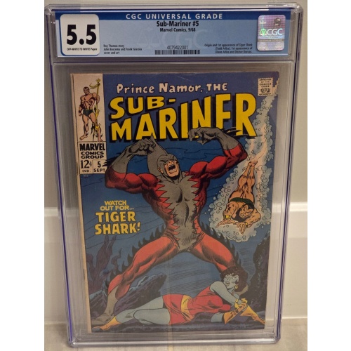 Sub-Mariner #5 Vol. #1 (1st Tiger Shark)
