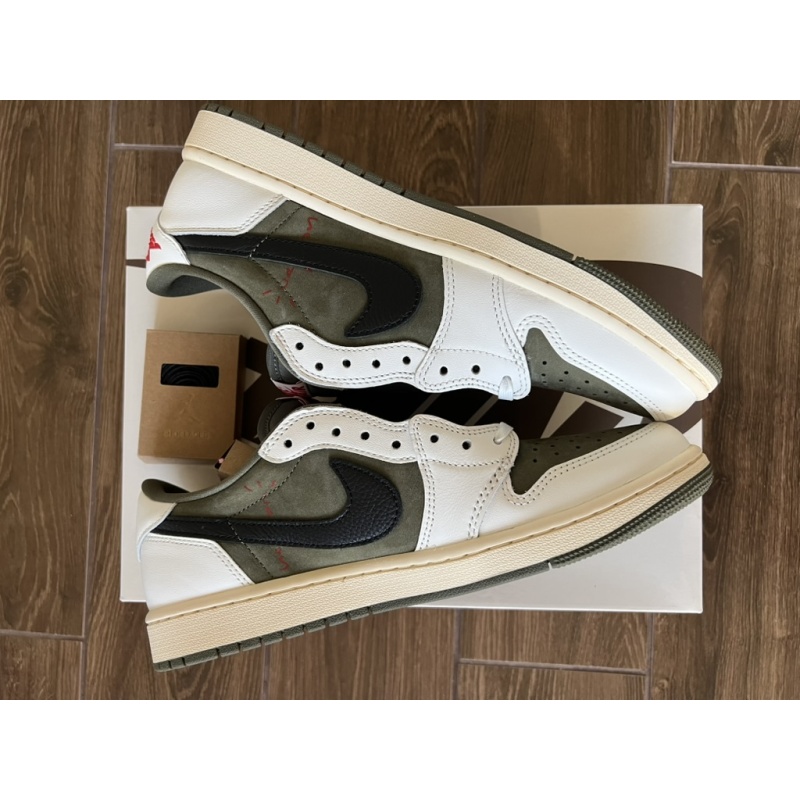 Travis Scott Jordan 1 Low Medium Olive Sz 9.5
